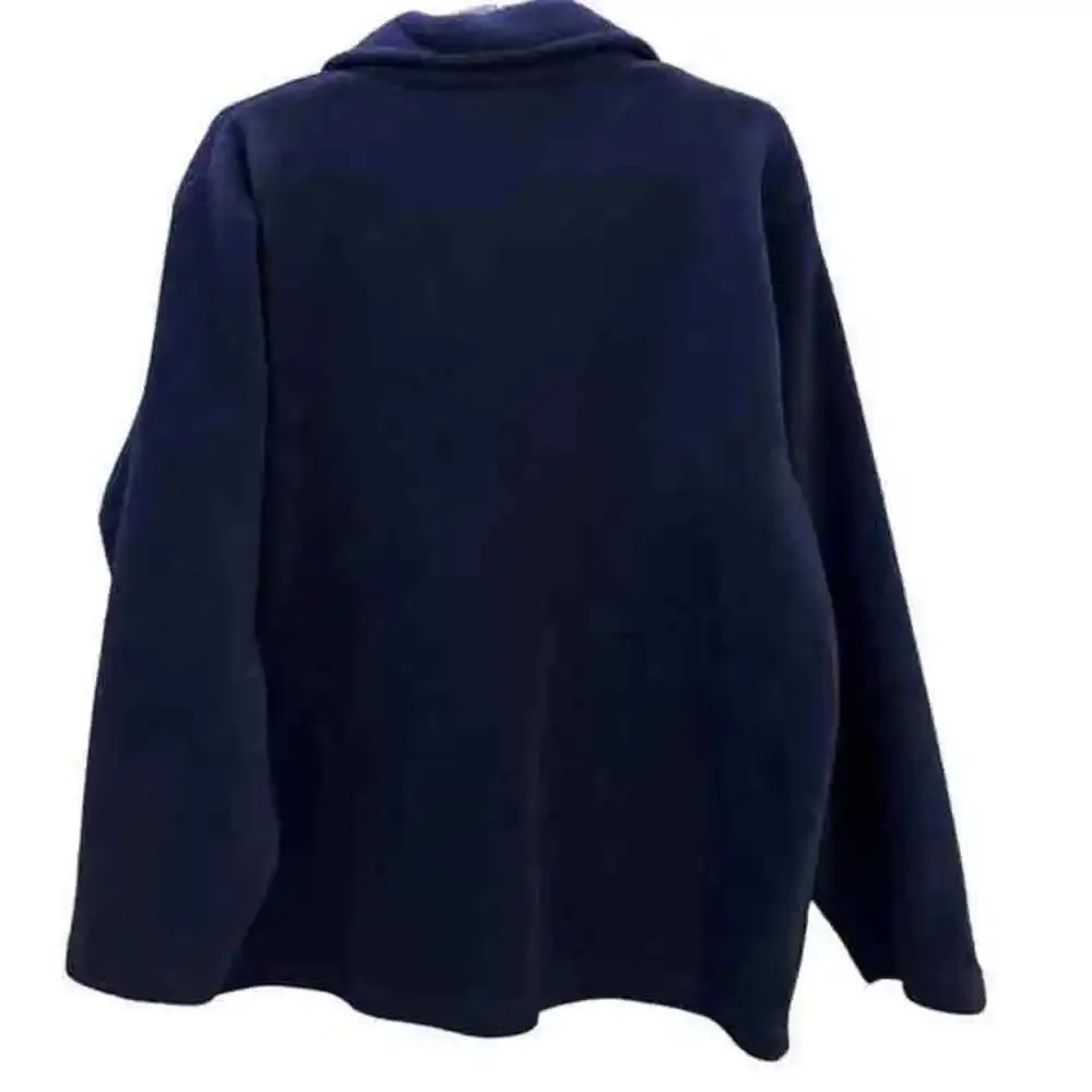 Premier Coat Womens 1X XL Navy Long Sleeve Christmas‎ Snowman Winter Coat - Picture 5 of 8